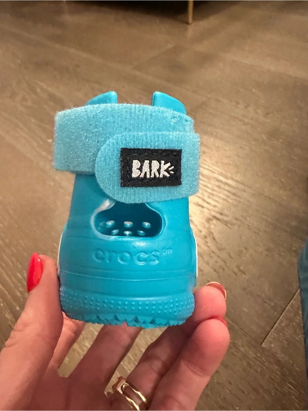 NEW IN BOX! CROCS Dog Boots in Bright Blue